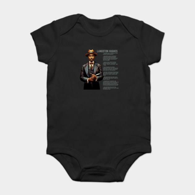 Langston Hughes - Black History Legend Baby Bodysuit by UrbanLifeApparel